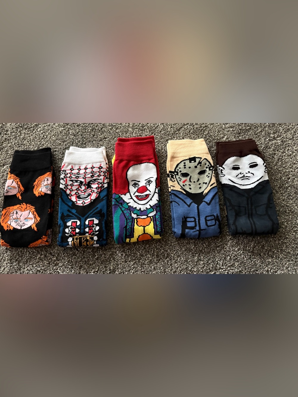 Horror Character Socks - Multicolor Set

I Want to be very clear there is no SZ.